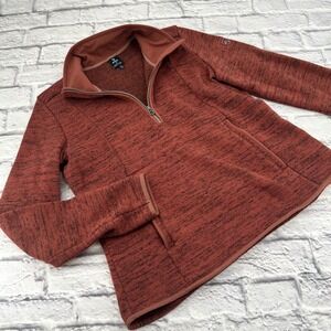 Kuhl Lea 1/4 Zip Pullover Sweater Womens Medium Heathered Brown Rose